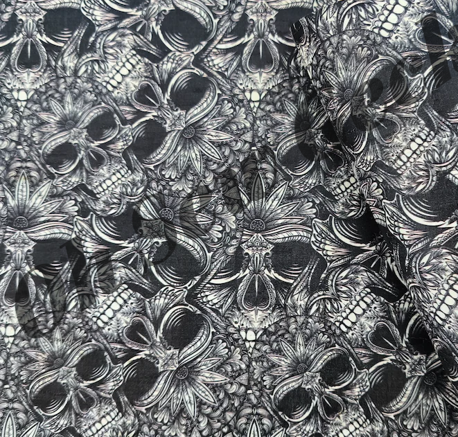 Black Warrior Skulls Cork Fabric Watermarked Black Warrior Skulls Cork Fabric Retail - Image 1
