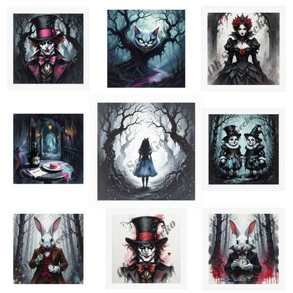 Gothic Wonderland Collection Cork Fabric Bundle (9 panels)