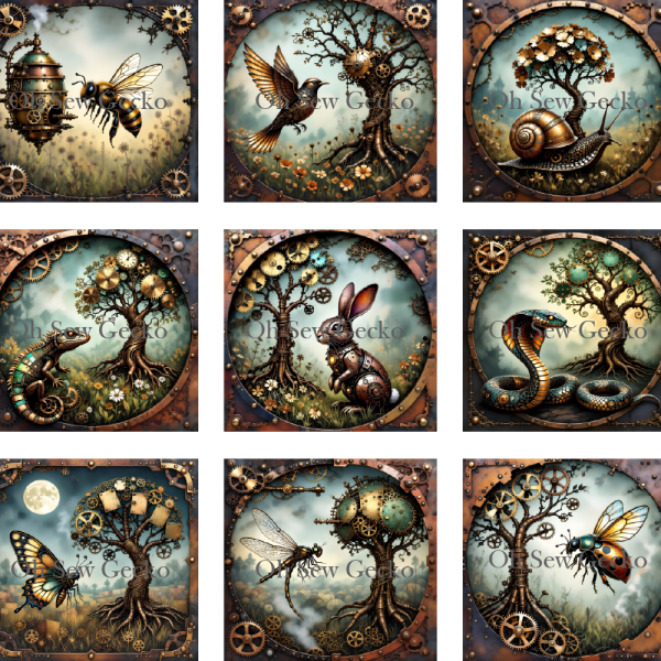 The Mechanica Naturae Collection Cork Fabric Bundle (9 panels)