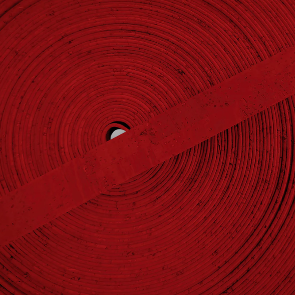Crimson Flat Strap Cork Fabric 5 metres / 25mm