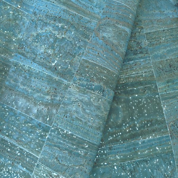Deep Lagoon Superior Cork Fabric