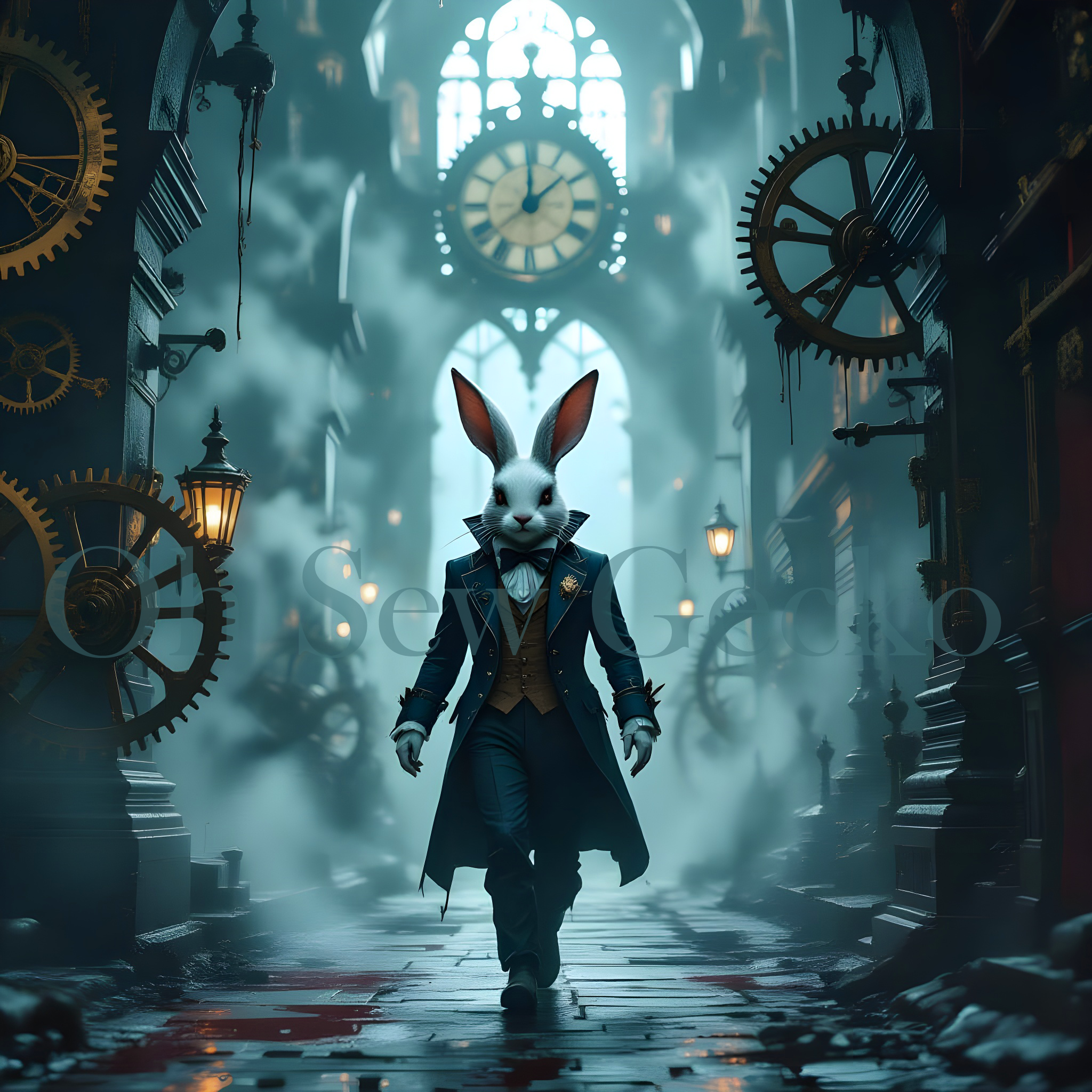 White Rabbit OSG Steampunk Wonderland Watermarked