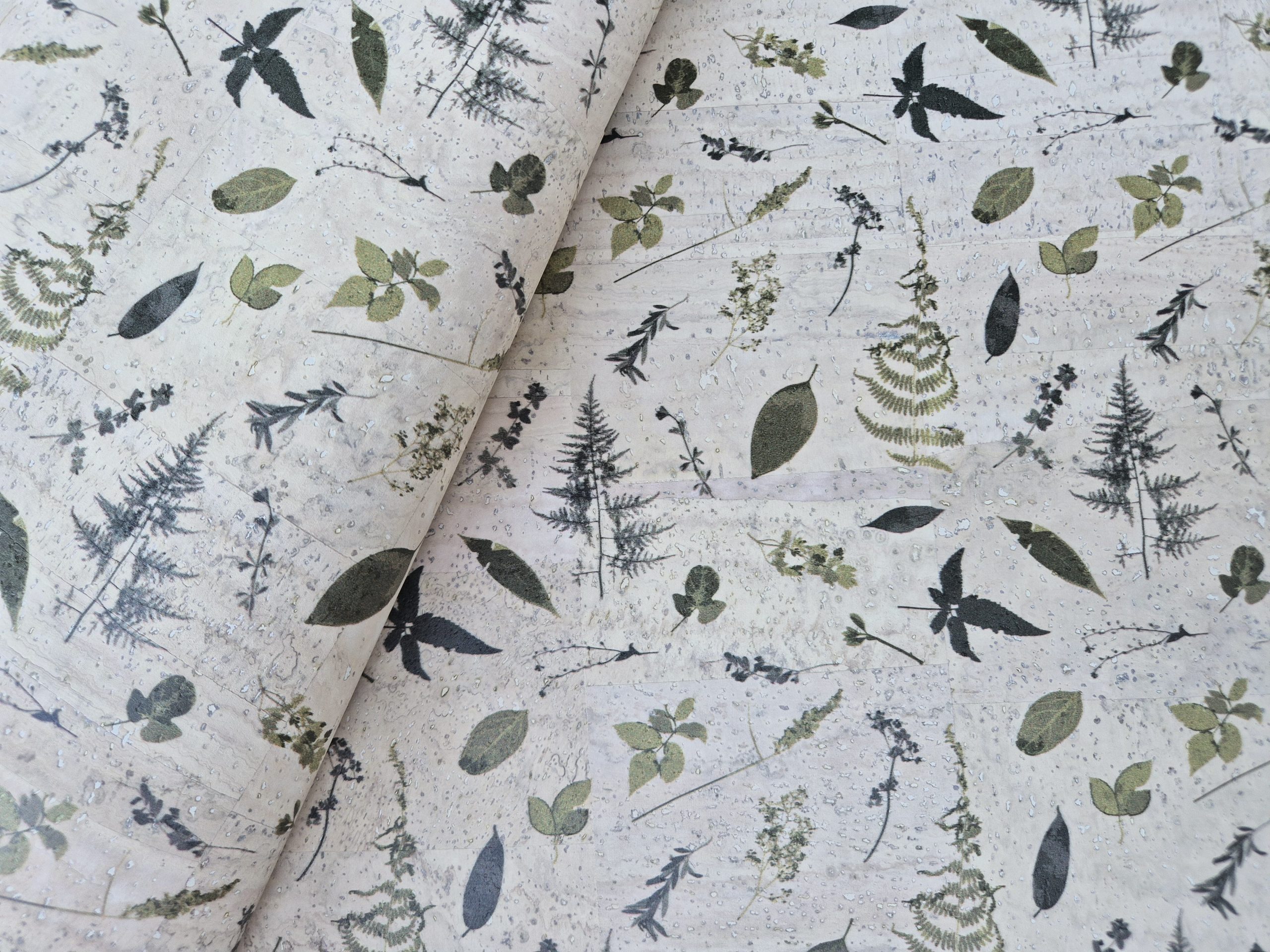 Woodland Leaves on White
