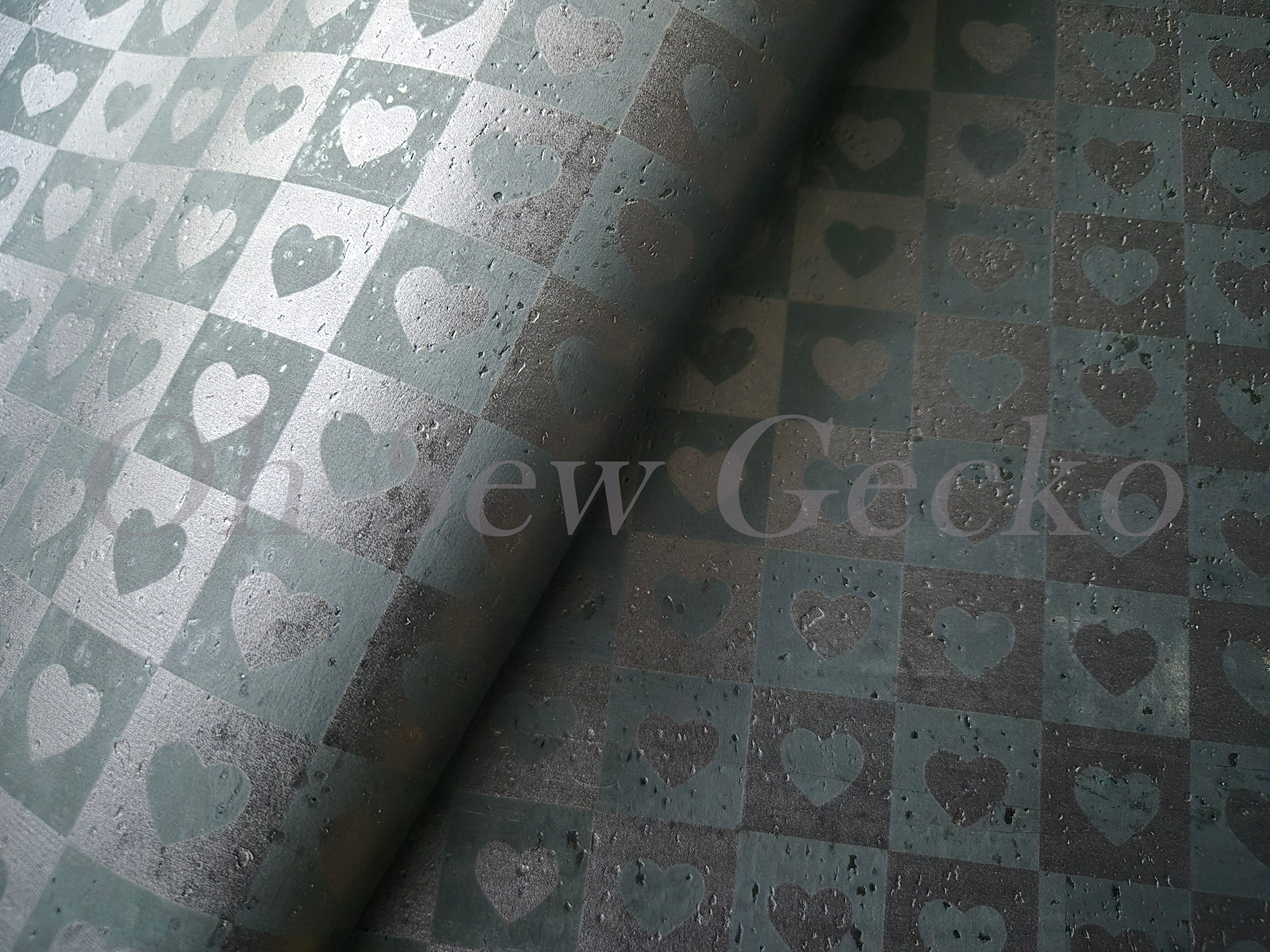 Black Hearted OSG Cork Fabric 2 Black Hearted Superior Cork Fabric - Image 1
